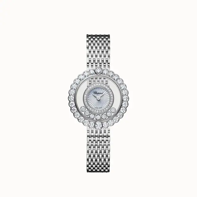 Chopard Happy Diamonds Icons Joaillerie, 30 mm, quartz, ethical white gold, diamonds 204180-1201