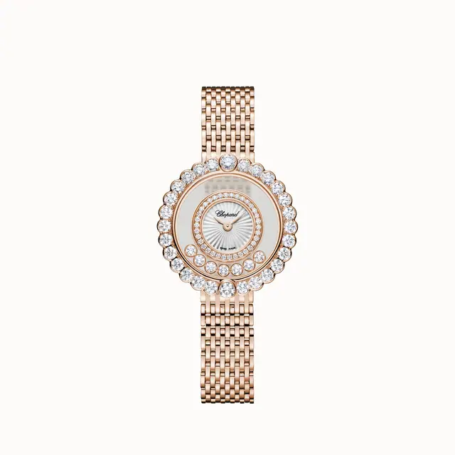 Chopard Happy Diamonds Icons Joaillerie, 30 mm, quartz, ethical rose gold, diamonds 204180-5201