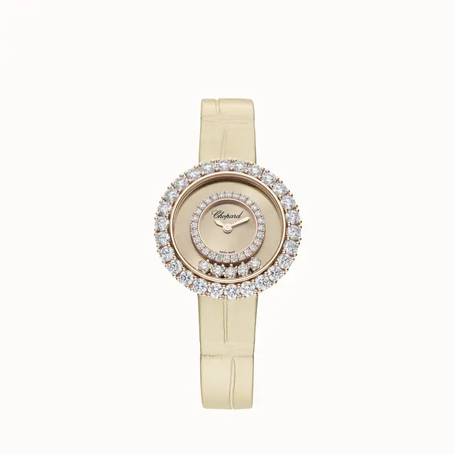Chopard Happy Diamonds Joaillerie, 29 mm, quartz, ethical rose gold, diamonds 205369-5002