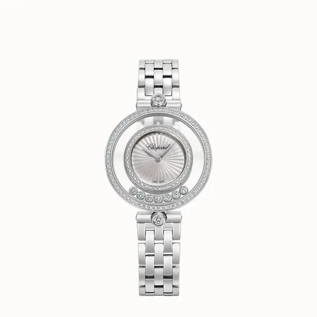 Chopard Happy Diamonds Icons, 32 mm, quartz, ethical white gold, diamonds 209426-1202