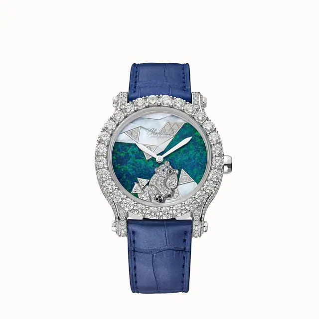 Chopard Happy Sport Métier d'art, 40 mm, automatic, ethical white gold, diamonds 274425-1001