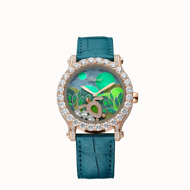 Chopard Happy Sport Métier d'art, 40 mm, automatic, ethical rose gold, diamonds 274425-5001