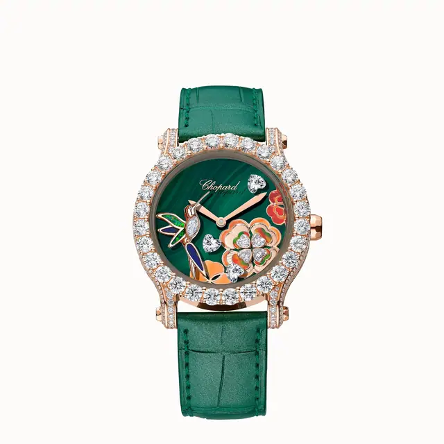 Chopard Happy Sport Métier d'art, 40 mm, automatic, ethical rose gold, diamonds 274425-5002