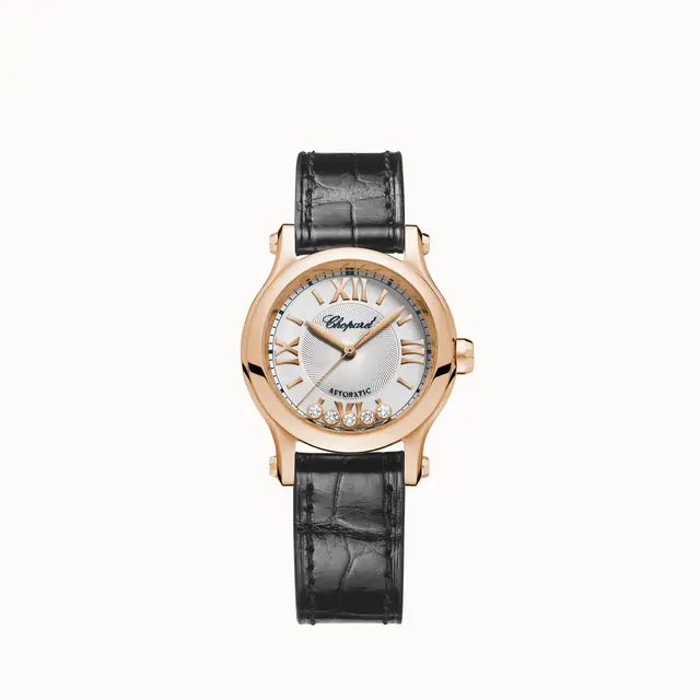 Chopard Happy Sport, 30 mm, automatic, ethical rose gold, diamonds 274893-5011