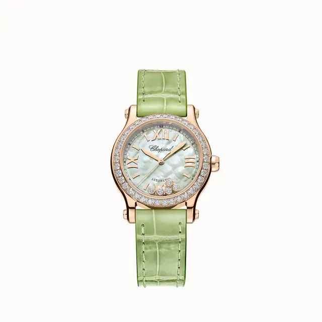 Chopard Happy Sport, 30 mm, automatic, ethical rose gold, diamonds 274893-5016