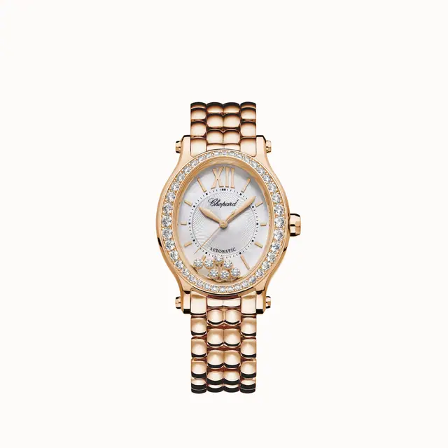 Chopard Happy Sport, 29 x 31 mm, automatic, ethical rose gold, diamonds 275362-5005