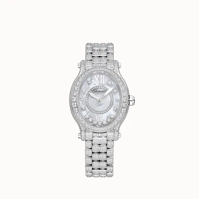 Chopard Happy Sport, 29 x 31 mm, automatic, ethical white gold, diamonds 275372-1002