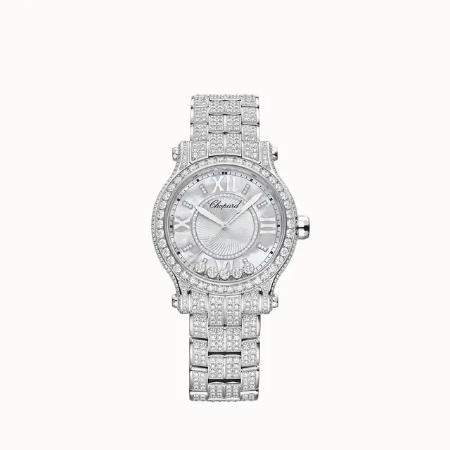 Chopard Happy Sport Joaillerie, 33 mm, automatic, ethical white gold, diamonds 275378-1001