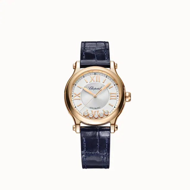Chopard Happy Sport, 33 mm, automatic, ethical rose gold, diamonds 275378-5001