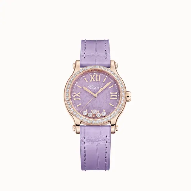 Chopard Happy Sport, 33 mm, automatic, ethical rose gold, diamonds 275378-5010
