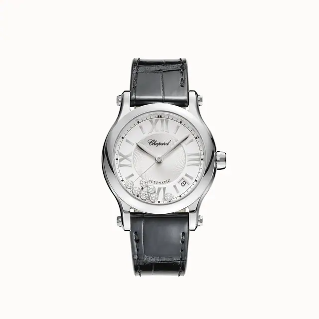 Chopard Happy Sport, 36 mm, automatic, Lucent Steel™, diamonds 278559-3001