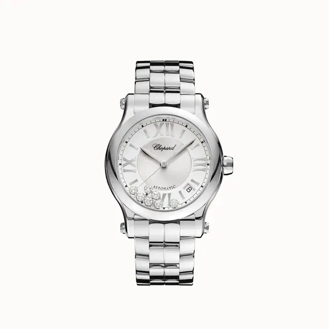 Chopard Happy Sport, 36 mm, automatic, Lucent Steel™, diamonds 278559-3002