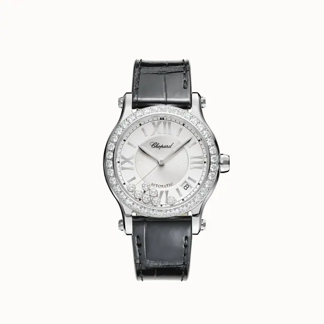 Chopard Happy Sport, 36 mm, automatic, Lucent Steel™, diamonds 278559-3003