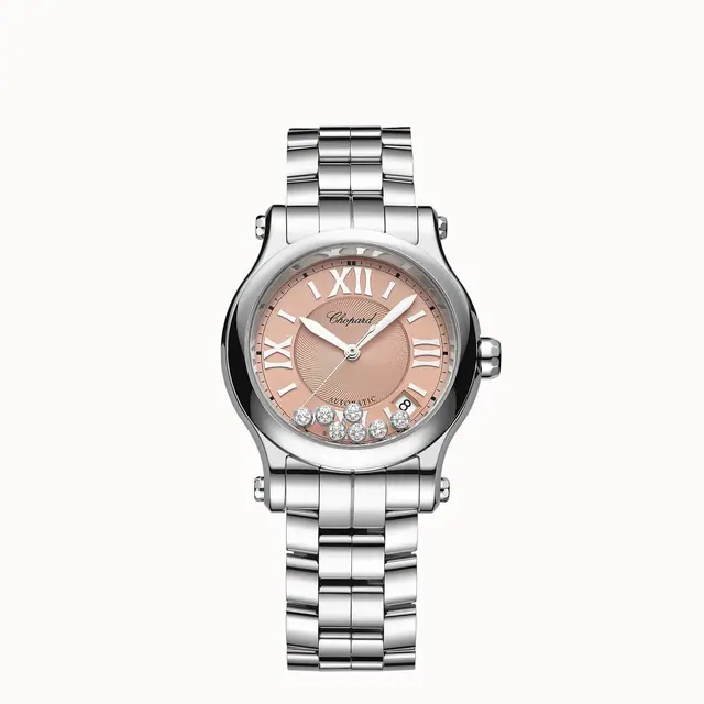 Chopard Happy Sport, 36 mm, automatic, Lucent Steel™, diamonds 278559-3025