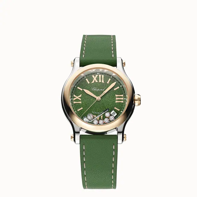 Chopard Happy Golf, 36 mm, automatic, ethical rose gold, Lucent Steel™, diamonds 278559-6022