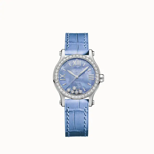 Chopard Happy Sport, 30 mm, automatic, Lucent Steel™, diamonds 278573-3010