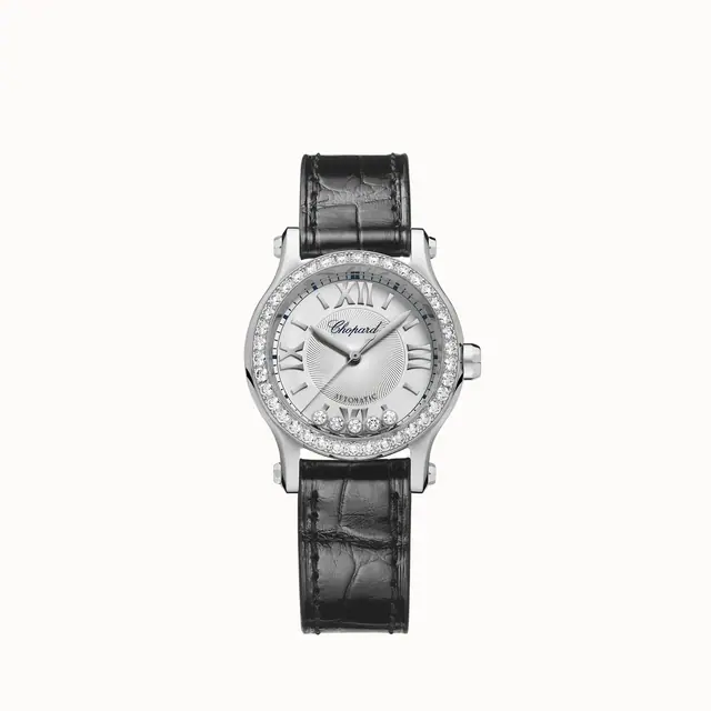Chopard Happy Sport, 30 mm, automatic, Lucent Steel™, diamonds 278573-3013