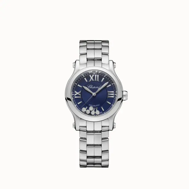 Chopard Happy Sport, 30 mm, automatic, Lucent Steel™, diamonds 278573-3017
