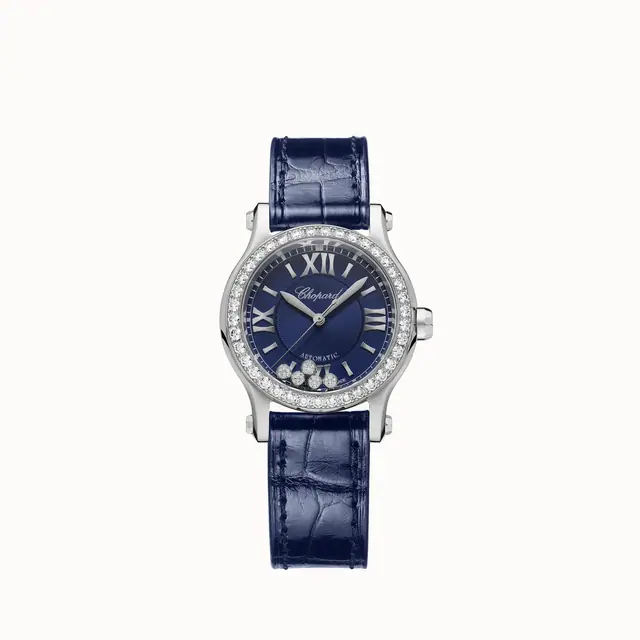 Chopard Happy Sport, 30 mm, automatic, Lucent Steel™, diamonds 278573-3018