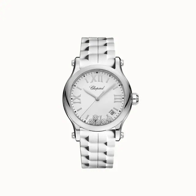 Chopard Happy Sport, 36 mm, quartz, Lucent Steel™, diamonds 278582-3001