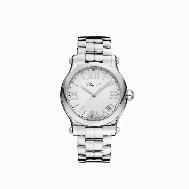 Chopard Happy Sport, 36 mm, quartz, Lucent Steel™, diamonds 278582-3002