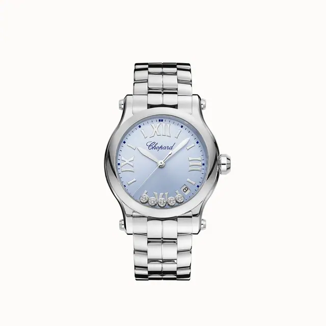 Chopard Happy Sport, 36 mm, quartz, Lucent Steel™, diamonds 278582-3008