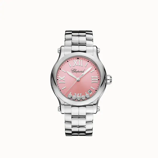 Chopard Happy Sport, 36 mm, quartz, Lucent Steel™, diamonds 278582-3009