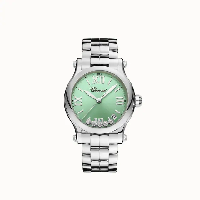 Chopard Happy Sport, 36 mm, quartz, Lucent Steel™, diamonds 278582-3011