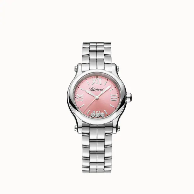 Chopard Happy Sport, 30 mm, quartz, Lucent Steel™, diamonds 278590-3012