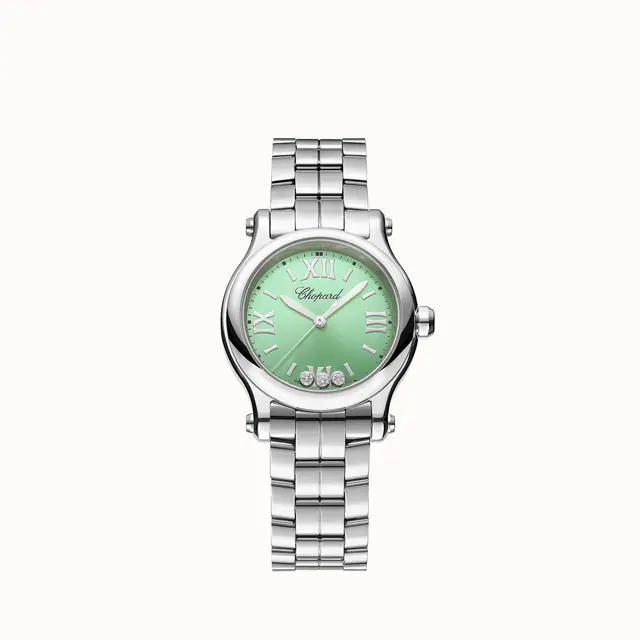 Chopard Happy Sport, 30 mm, quartz, Lucent Steel™, diamonds 278590-3013