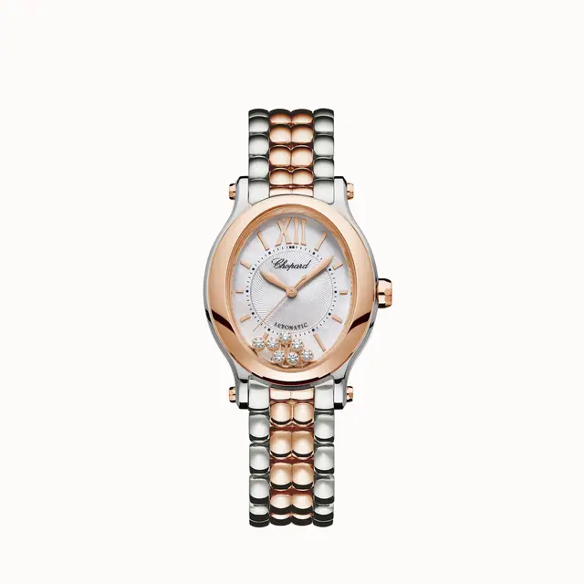 Chopard Happy Sport, 29 x 31 mm, automatic, ethical rose gold, Lucent Steel™, diamonds 278602-6002