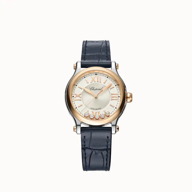 Chopard Happy Sport, 33 mm, automatic, ethical rose gold, Lucent Steel™, diamonds 278608-6001