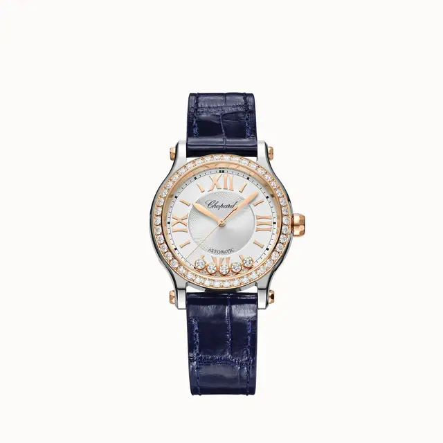 Chopard Happy Sport, 33 mm, automatic, ethical rose gold, Lucent Steel™, diamonds 278608-6003