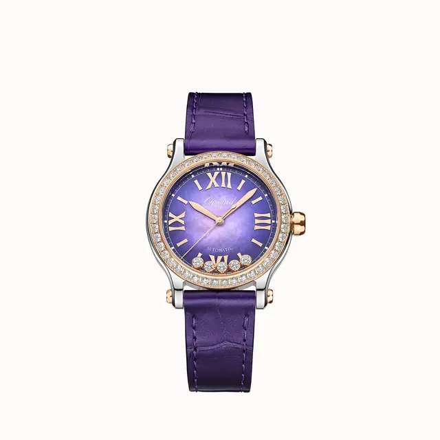 Chopard Happy Sport, 33 mm, automatic, ethical rose gold, Lucent Steel™ 278608-6012