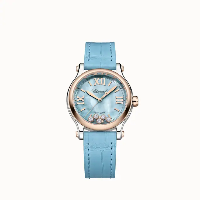 Chopard Happy Sport, 33 mm, automatic, ethical rose gold, Lucent Steel™, diamonds 278608-6013