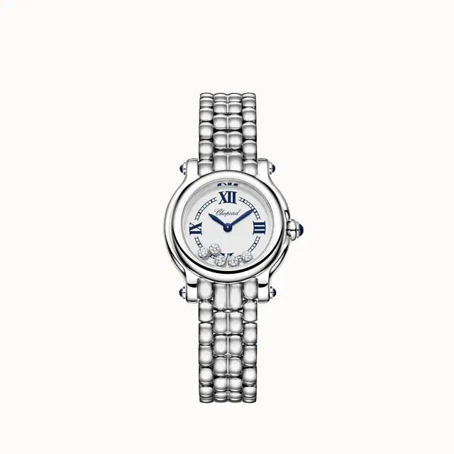 Chopard Happy Sport The First, 26 mm, quartz, Lucent Steel™, diamonds 278633-3001