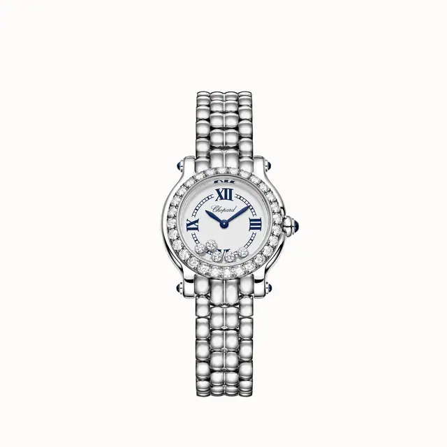 Chopard Happy Sport The First, 26 mm, quartz, Lucent Steel™, diamonds 278633-3002