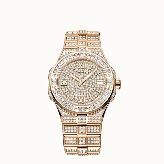 Chopard Alpine Eagle 41, 41 mm, automatic, ethical rose gold, diamonds 295363-5005