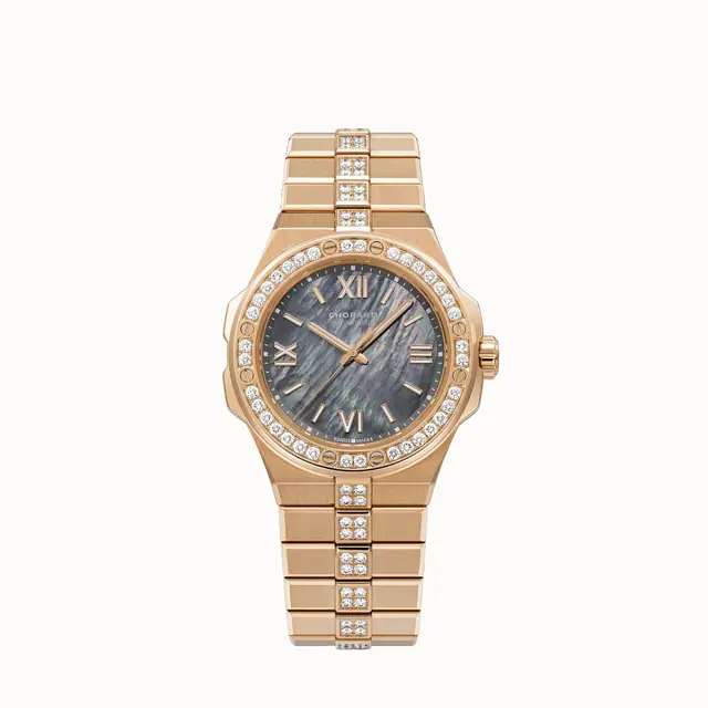 Chopard Alpine Eagle 36, 36 mm, automatic, ethical rose gold, diamonds 295370-5003
