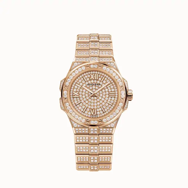 Chopard Alpine Eagle 36, 36 mm, automatic, ethical rose gold, diamonds 295370-5004