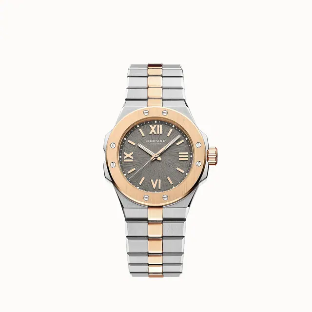 Chopard Alpine Eagle 33, 33 mm, automatic, ethical rose gold, Lucent Steel™ 298617-6001