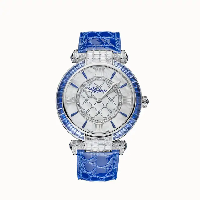Chopard IMPERIALE Joaillerie, 40 mm, automatic, ethical white gold, diamonds, sapphires 384239-1013