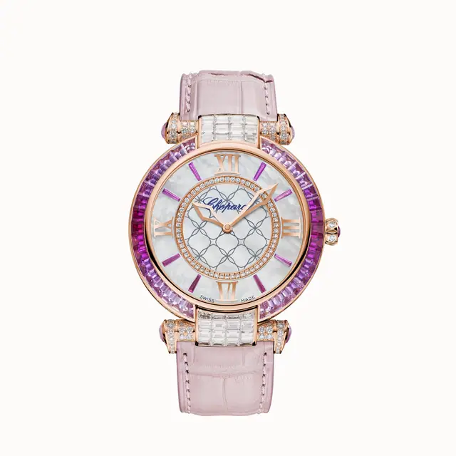 Chopard IMPERIALE Joaillerie, 40 mm, automatic, ethical rose gold, diamonds, pink sapphires 384239-5010