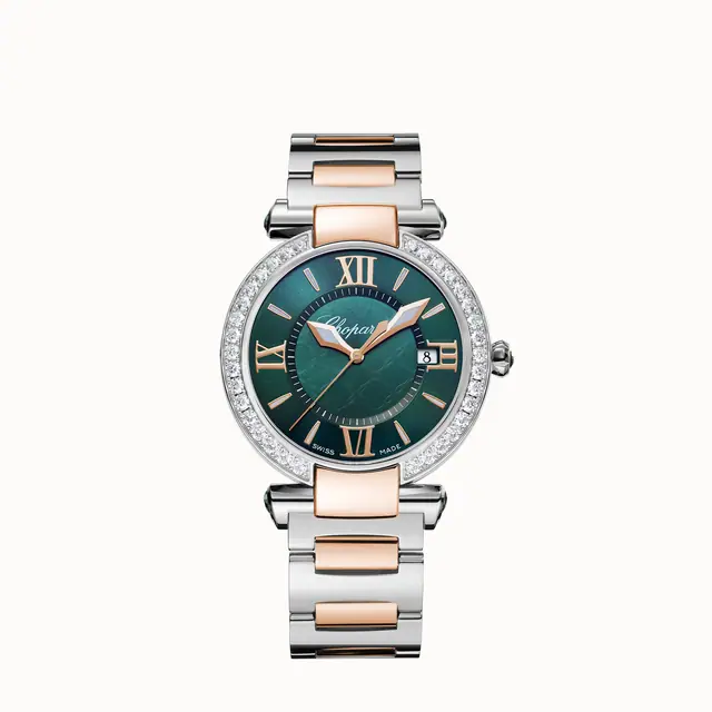 Chopard IMPERIALE, 36 mm, quartz, ethical rose gold, Lucent Steel™, diamonds 388532-6009