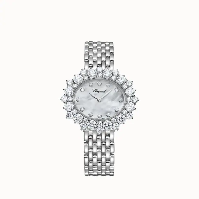 Chopard L'Heure du Diamant, Medium, automatic, ethical white gold, diamonds @10A390-1100