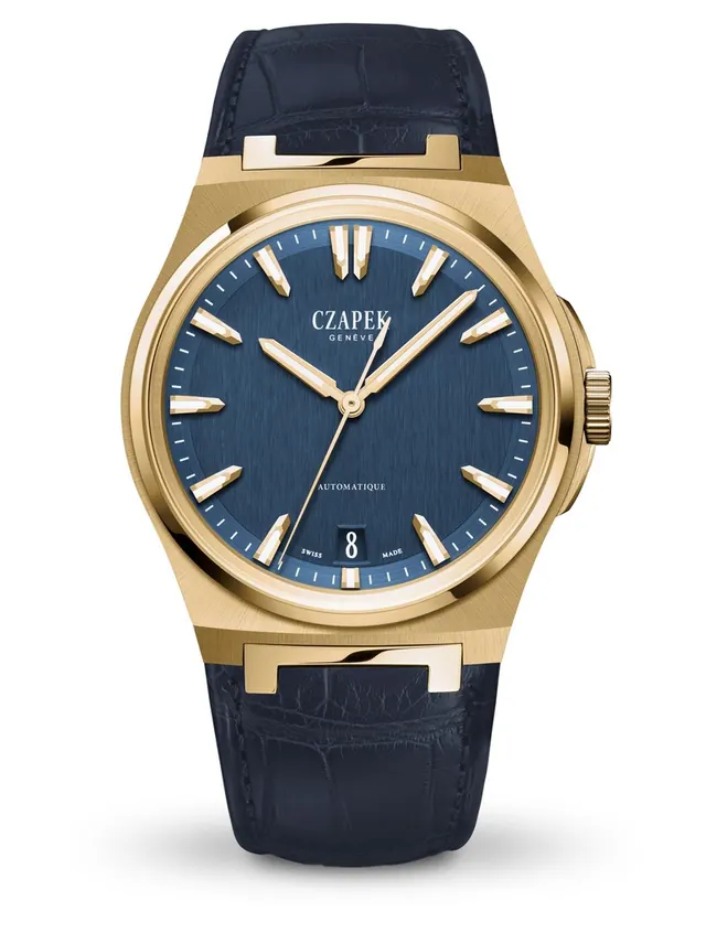 Czapek MOUNT EREBUS AQUA BLUE YELLOW GOLD AND ALLIGATOR 1552
