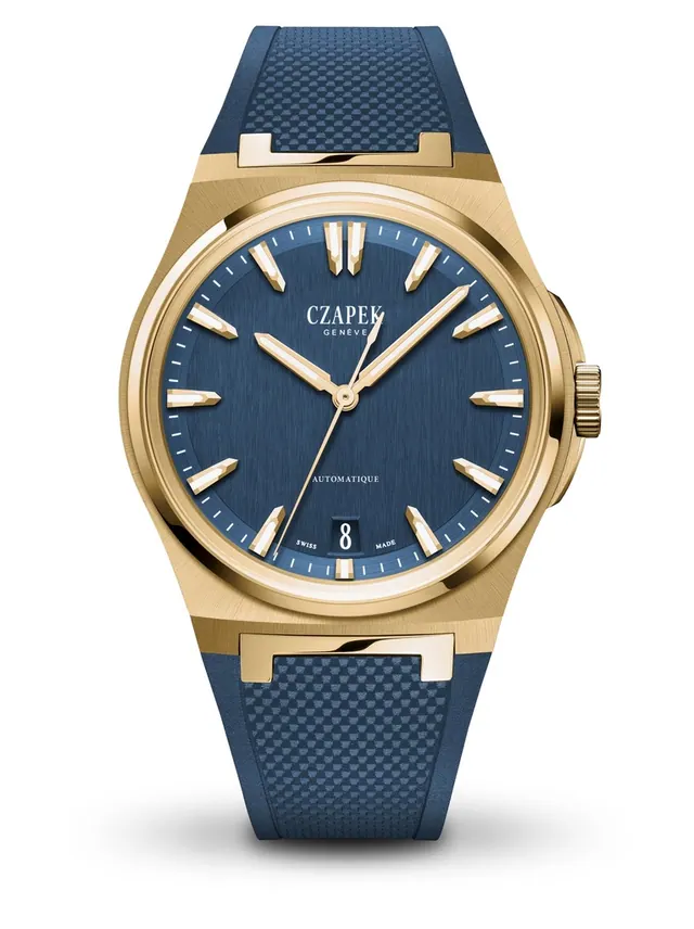 Czapek MOUNT EREBUS AQUA BLUE YELLOW GOLD AND RUBBER 1555