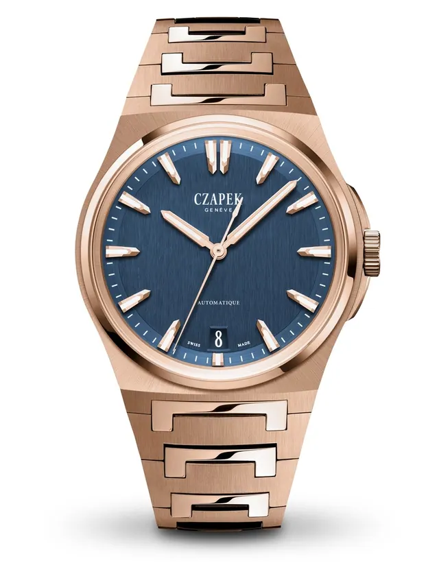 Czapek MOUNT EREBUS AQUA BLUE FULL ROSE GOLD 5N CZ-6383