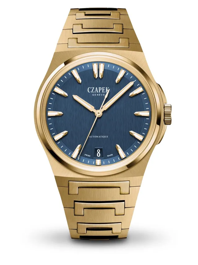 Czapek MOUNT EREBUS AQUA BLUE FULL YELLOW GOLD 2N CZ-6551