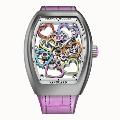 Franck Muller V 38 S6 SQT HEART COL DRM (RS)